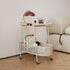 Contemporary Creative Oval Cylinder Tempered Glass Iron Side Table 2-Tier For Living Room