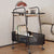 Contemporary Creative Oval Cylinder Tempered Glass Iron Side Table 2-Tier For Living Room
