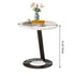Contemporary Creative Round Square Stand Rock Slab Carbon Steel Side Table 1-Tier For Living Room