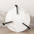 Modern Minimalist Disc Cylinder Solid Wood Metal Side Table 2-Tier For Living Room