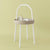 Modern Minimalist Round Arch Long Plastic Carbon Steel Iron Side Table 1-Tier For Living Room