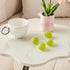 Modern Minimalist Petal Curved Density Board Metal Side Table 1-Tier For Living Room