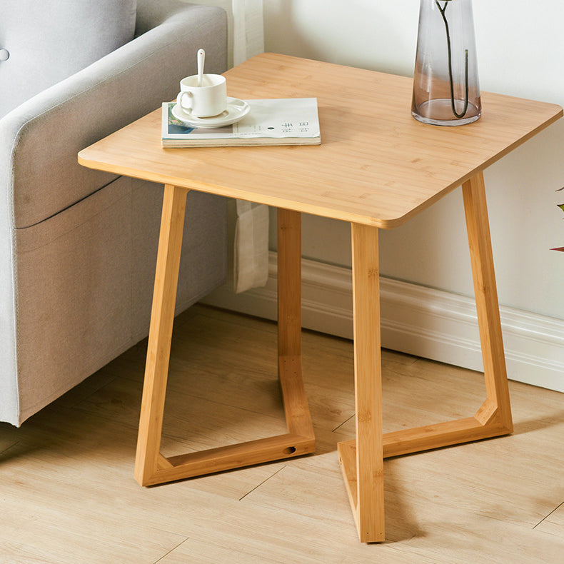 Traditional Japanese Square Solid Wood Top Coffee Table For Living Room