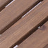 Traditional Rustic Solid Wood Slat Square Foldable End Table For Outdoor