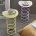 Contemporary Scandinavian Iron Spiral Spring Low Stool For Living Room