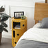 Contemporary Scandinavian Round Plastic Nightstand Storage Cabinet 3-Drawer For Bedroom