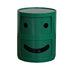 Contemporary Scandinavian Smile Face Round Plastic Nightstand Storage Cabinet 2-Drawer For Bedroom