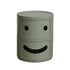 Contemporary Scandinavian Smile Face Round Plastic Nightstand Storage Cabinet 2-Drawer For Bedroom