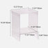 Modern Minimalist Square Rectangular Acrylic End Table 2-Tier For Living Room