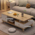 Modern Minimalist Rectangular Wood Density Plate Coffee Table For Living Room