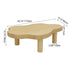 Contemporary Scandinavian Cloud Cream Rectangle Round Wood Coffee Table For Living Room