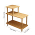 Modern Minimalist Rectangular Square Wooden Side Table 3-Tier For Living Room