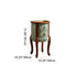 Traditional Vintage Round Cylindrical Wood Glass Side Table 2-Drawer For Living Room