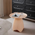 Contemporary Scandinavian Round Lace Base Plastic End Table For Living Room