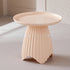 Contemporary Scandinavian Round Lace Base Plastic End Table For Living Room