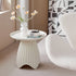 Contemporary Scandinavian Round Lace Base Plastic End Table For Living Room