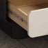 Contemporary Scandinavian Cream Rectangle Square Wood Nightstand 2-Drawer For Bedroom