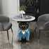 Contemporary Creative Bulldog Puppy Resin Hyper Crystalline Rock End Table For Living Room