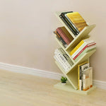 Contemporary Creative Tree Rectangle Wood Bookshelves 5/9 Tier For Home Office