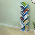 Contemporary Creative Tree Rectangle Wood Bookshelves 5/9 Tier For Home Office