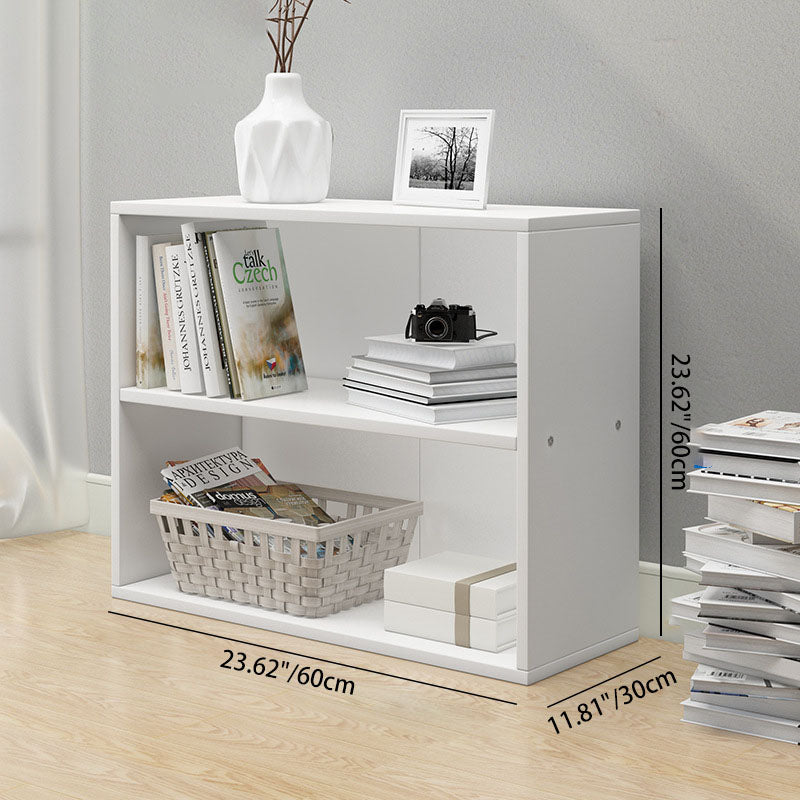 Modern Minimalist Rectangular Wood Bookshelves 2/3/4/5 Tier For Home Office