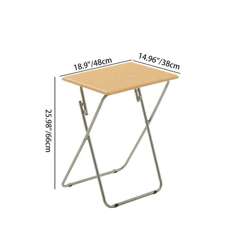 Modern Minimalist Foldable Rectangular Density Plate Steel Side Table For Living Room