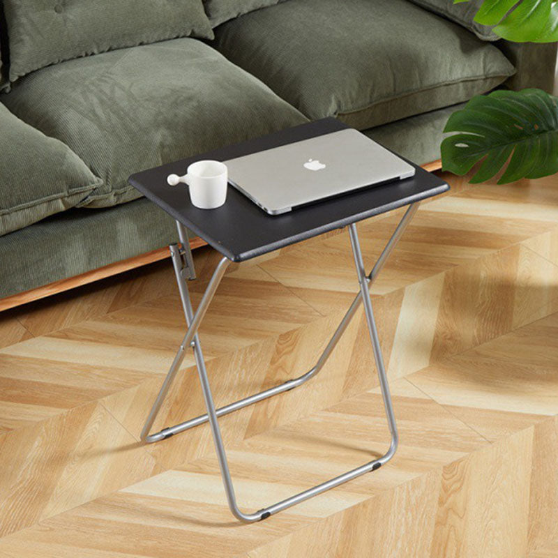 Modern Minimalist Foldable Rectangular Density Plate Steel Side Table For Living Room