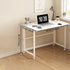 Modern Minimalist Moveable Foldable Rectangular Wood Panel Desk For Home Office