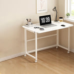 Modern Minimalist Moveable Foldable Rectangular Wood Panel Desk For Home Office