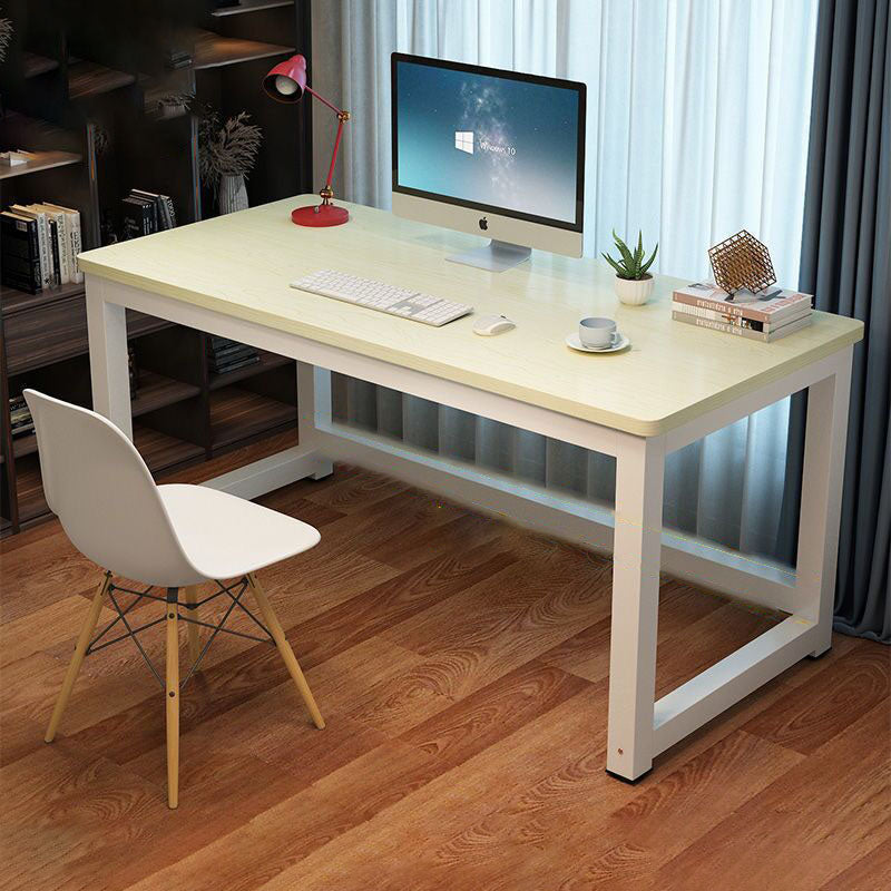 Modern Minimalist Rectangular Grain Plate Steel Desk For Home Office