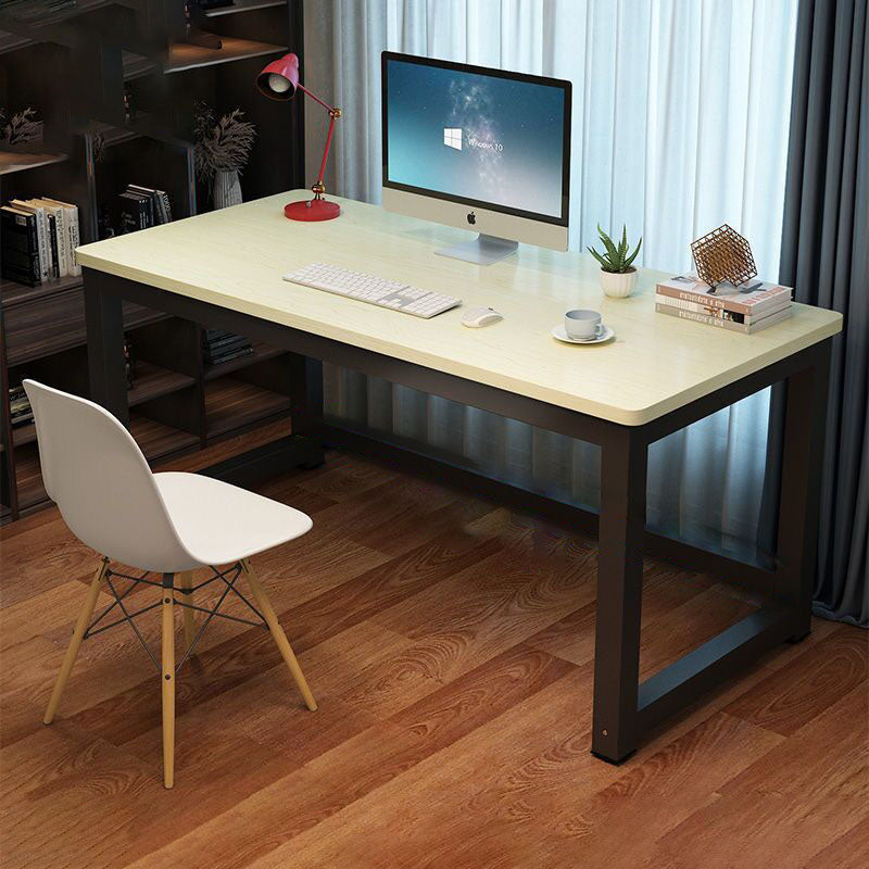 Modern Minimalist Rectangular Grain Plate Steel Desk For Home Office