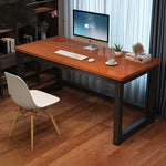 Modern Minimalist Rectangular Grain Plate Steel Desk For Home Office