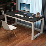 Modern Minimalist Rectangular Grain Plate Steel Desk For Home Office