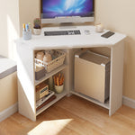 Modern Minimalist Triangle Curved Density Board Desk For Home Office