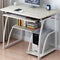 Modern Minimalist Rectangular Iron Density Board Desk 3-Tier For Home Office