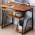 Modern Minimalist Rectangular Iron Density Board Desk 3-Tier For Home Office