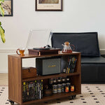 Modern Minimalist Removable Rectangular Wood Side Table 2/5 Tier For Living Room