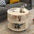 Contemporary Scandinavian Removable Round Column Density Plate Side Table 3-Tier For Living Room