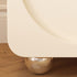 Contemporary Scandinavian Cream Cute Square Density Plate Glass Wood Stainless Steel Nightstand 2-Drawer For Bedroom