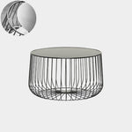 Modern Minimalist Pumpkin Round Tabletop Iron Coffee Table For Living Room