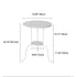 Modern Minimalist Round Tabletop Iron Coffee Table 3-Leg For Living Room