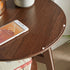 Modern Minimalist Round Tabletop Rubberwood Coffee Table 3-Leg For Living Room