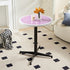 Modern Minimalist Round Table Top Lacquered Metal Coffee Table 4-Leg For Living Room