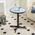 Modern Minimalist Round Table Top Lacquered Metal Coffee Table 4-Leg For Living Room