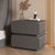 Modern Minimalist Rectangular Solid Wood Metal Nightstand 2-Drawer For Bedroom