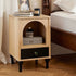 Traditional Vintage Rectangular Tabletop Solid Wood Nightstand 1-Drawer For Bedroom