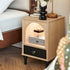 Traditional Vintage Rectangular Tabletop Solid Wood Nightstand 1-Drawer For Bedroom