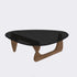 Modern Minimalist Oval Solid Wood Glass Coffee Table 3-Leg For Living Room