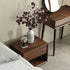 Modern Luxury Rectangular Black Walnut Nightstand 1-Drawer For Bedroom