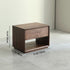 Modern Luxury Rectangular Black Walnut Nightstand 1-Drawer For Bedroom